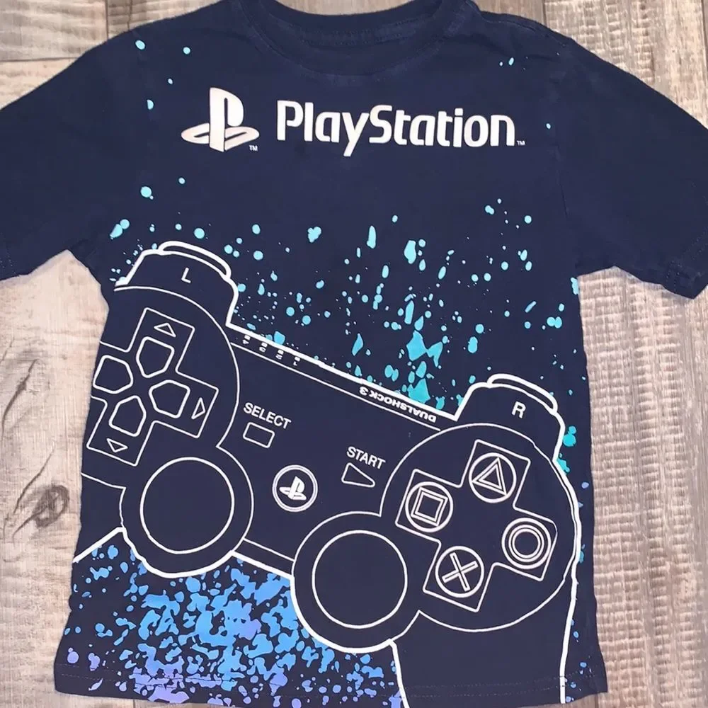 Lot of 2‎ PLAYSTATION gaming T-shirts - size M-(8)